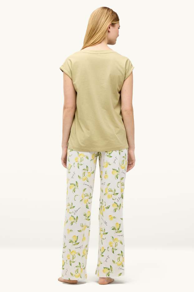 Femei - Pijama - cu model - galben