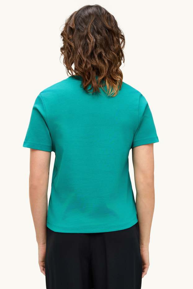 Damen - T-Shirt - Regular Fit - petrol