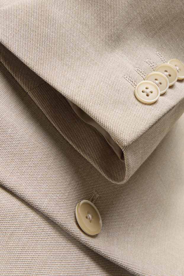 Hommes - Veste de costume - regular fit - lin mélangé - beige