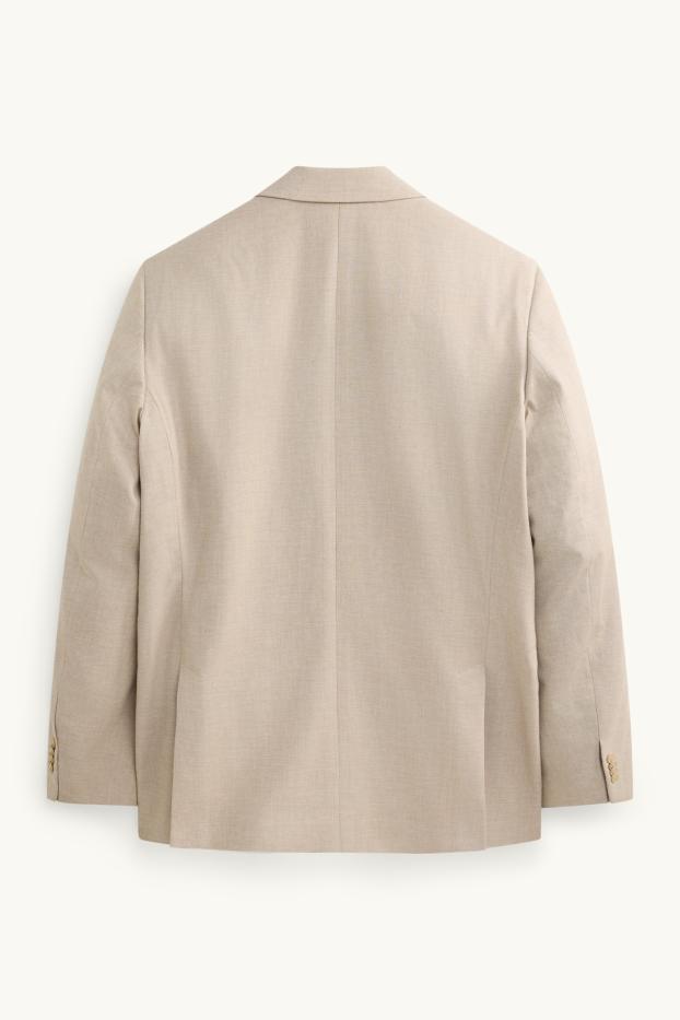 Hommes - Veste de costume - regular fit - lin mélangé - beige