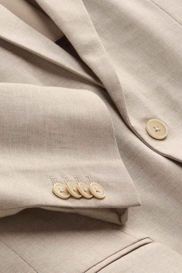 Hommes - Veste de costume - regular fit - lin mélangé - beige