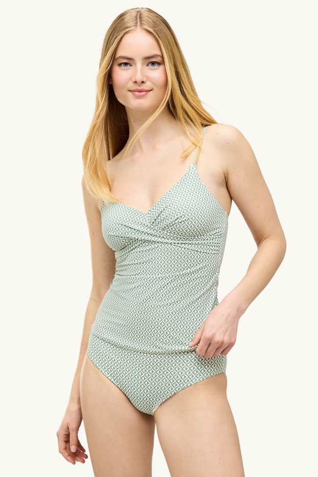 Femei - Top tankini - vătuit - LYCRA® XTRA LIFE™ - verde deschis