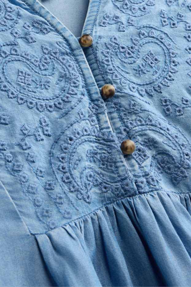 Damen - Jeans-Bluse - jeansblau