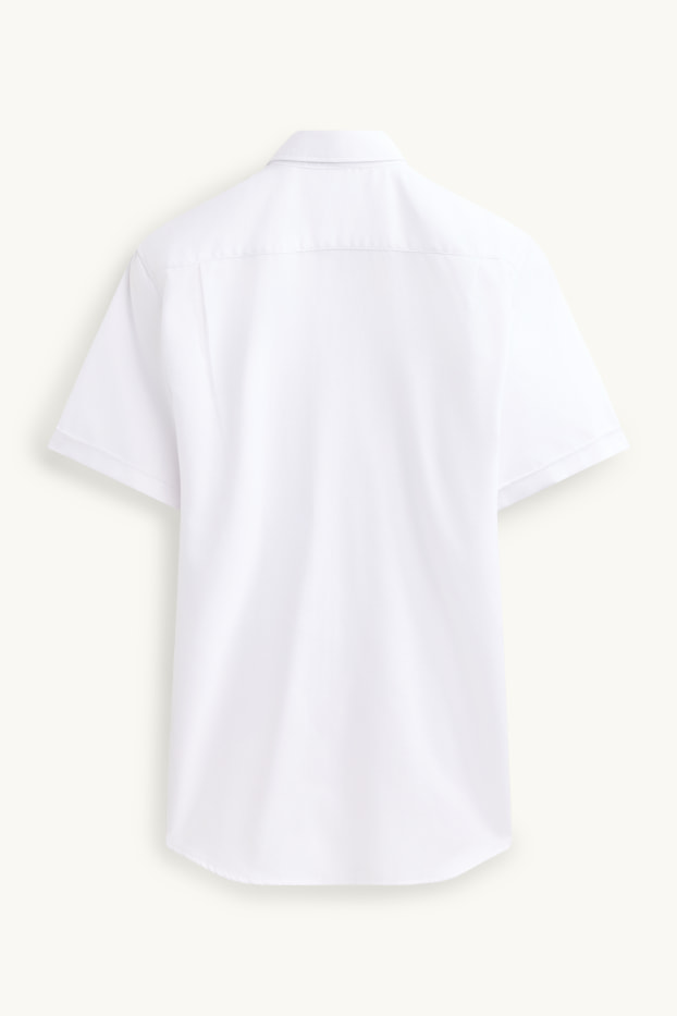 Herren - Businesshemd - Regular Fit - Kent - strukturiert - weiß