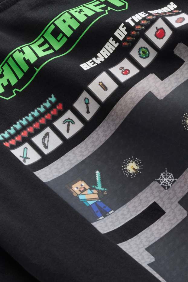 Kinder Buben - Minecraft - Kurzarmshirt - schwarz