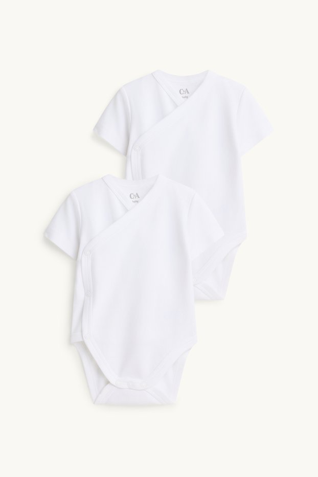 Unisex - Multipack 2er - Baby-Wickelbody - weiss