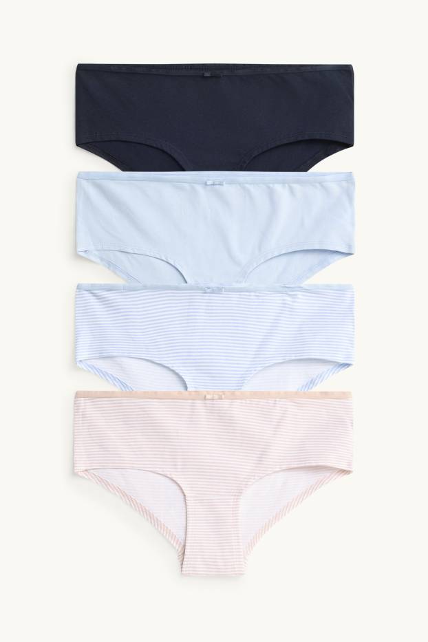 Femmes - Lot de 4 - shortys - rose pâle / bleu clair