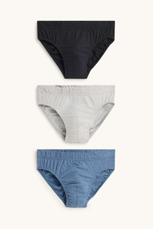 Men - Multipack of 3 - briefs - light gray