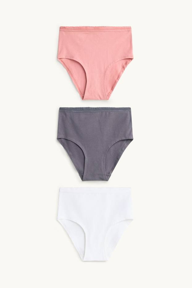 Dámské - Multipack 3 ks - kalhotky - růžová