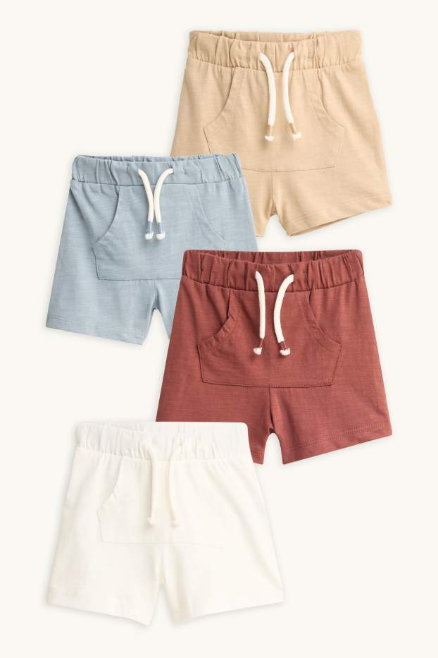 Baby Buben - Multipack 4er - Baby-Shorts - weiß
