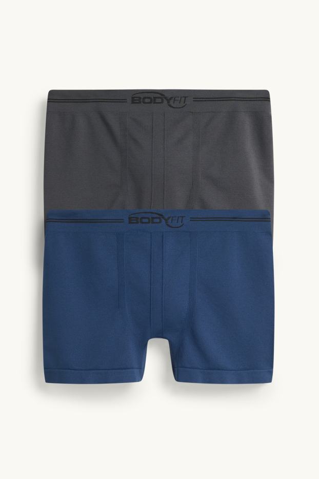 Bărbați - Multipack 2 perechi - chiloți boxer - fără cusături - albastru închis