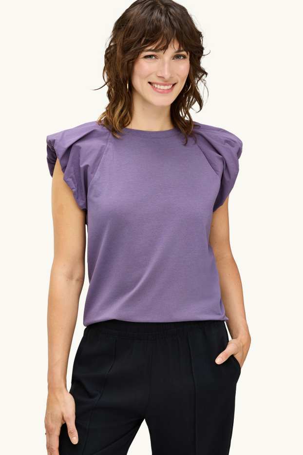 Women - T-shirt - regular fit - purple