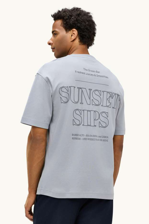 Hommes - T-shirt - relaxed fit - gris clair