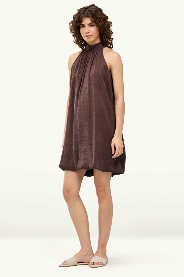 Damen - A-Linien Kleid - braun