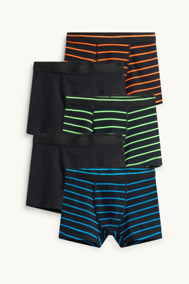 Enfants garçons - Lot de 5 - caleçons - noir