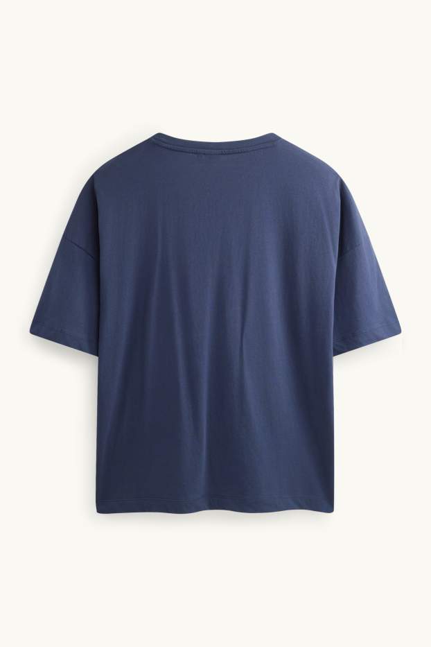 Dames - T-shirt - donkerblauw