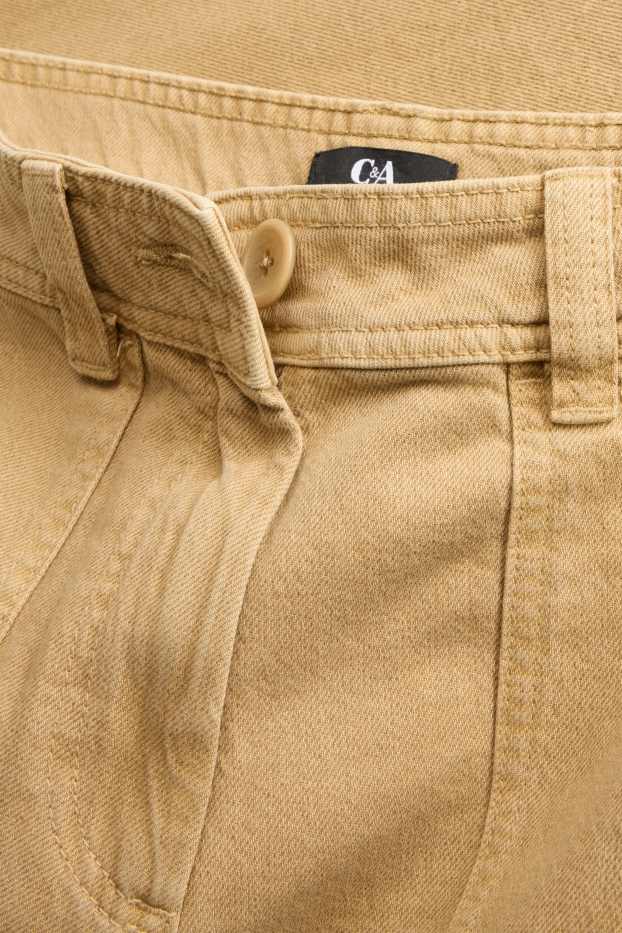 Damen - Barrel Jeans - High Waist - beige