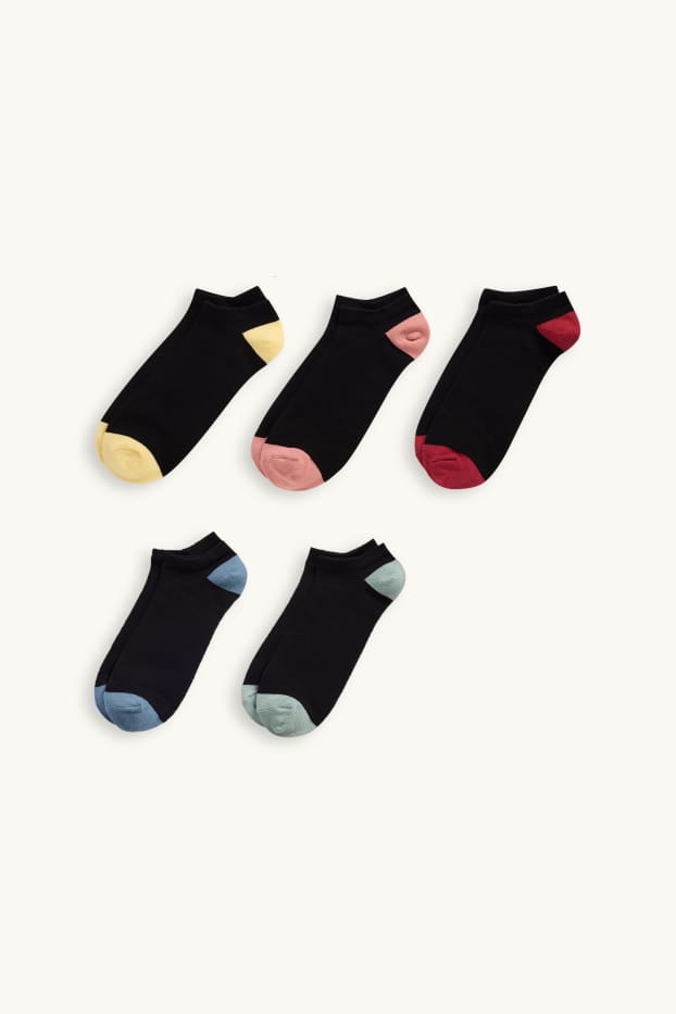 Hommes - Lot de 5 paires - socquettes de sport - noir