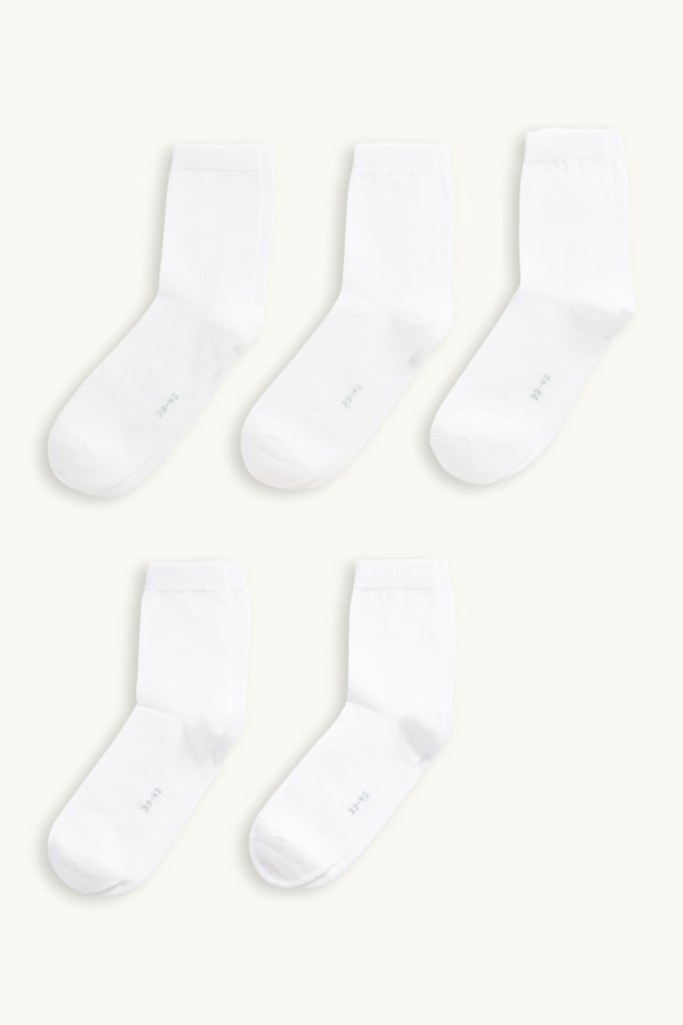 Women - Multipack of 5 - socks - white