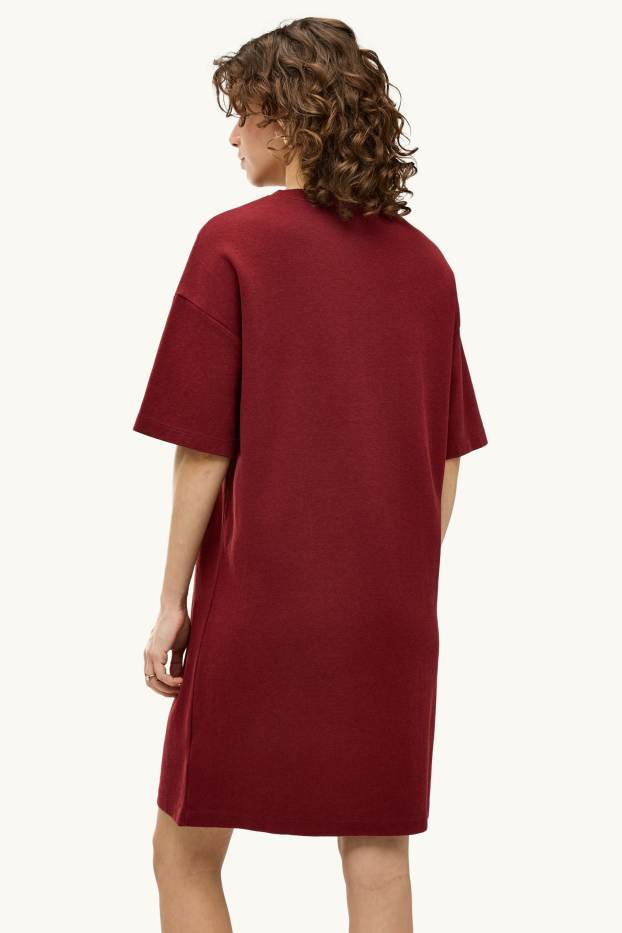 Damen - T-Shirt-Kleid - rot