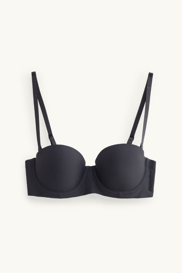 Women - Multiway bra - BALCONETTE - padded - LYCRA® - black