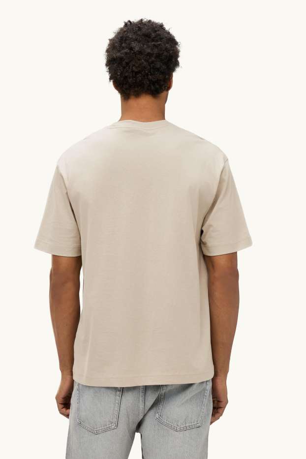 Hommes - T-shirt - relaxed fit - beige