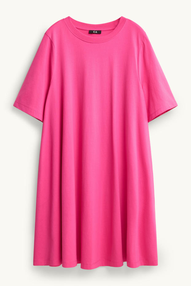 Femei - Rochie-tricou - roz