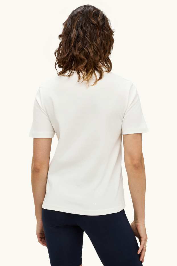 Damen - T-Shirt - Regular Fit - weiß