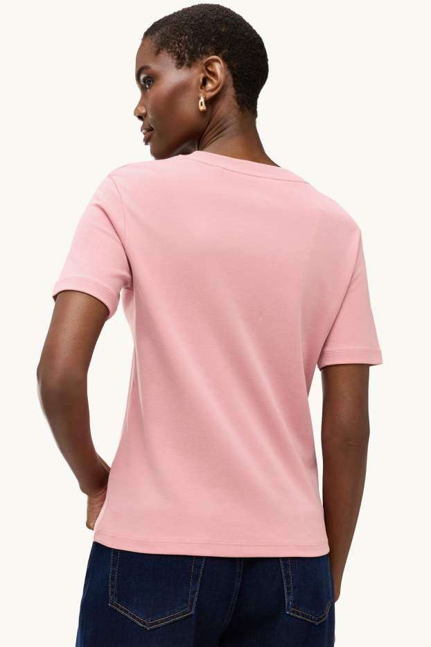 Damen - T-Shirt - Regular Fit - rosa