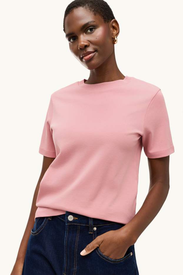 Damen - T-Shirt - Regular Fit - rosa