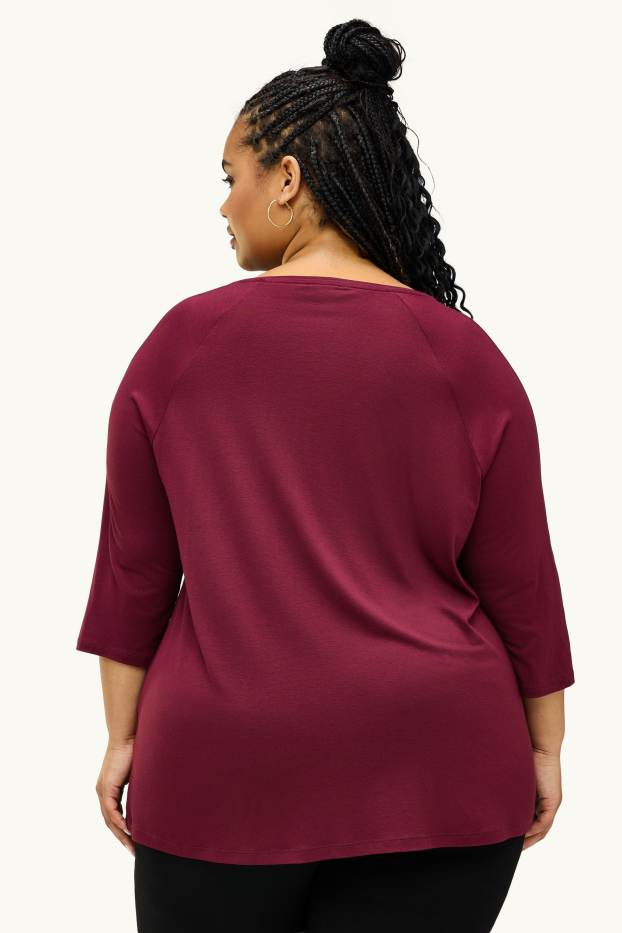 Women - T-shirt - dark red