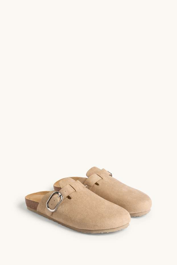 Dames - Sandalen - imitatieleer - beige