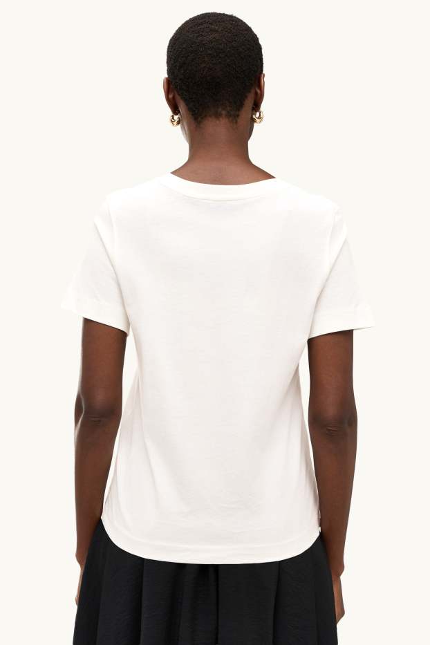 Dames - T-shirt - regular fit - wit
