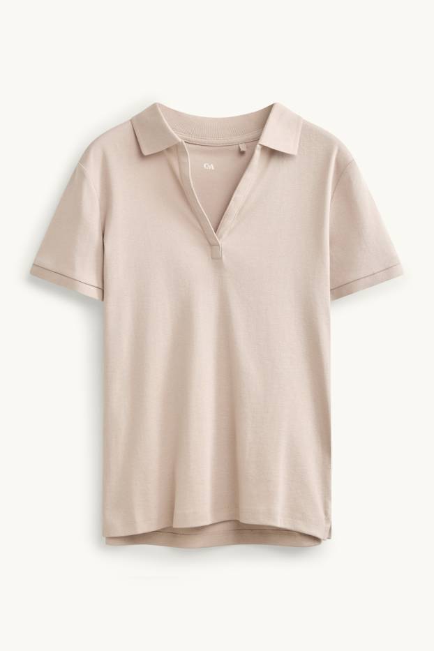 Donna - Polo - regular fit - beige