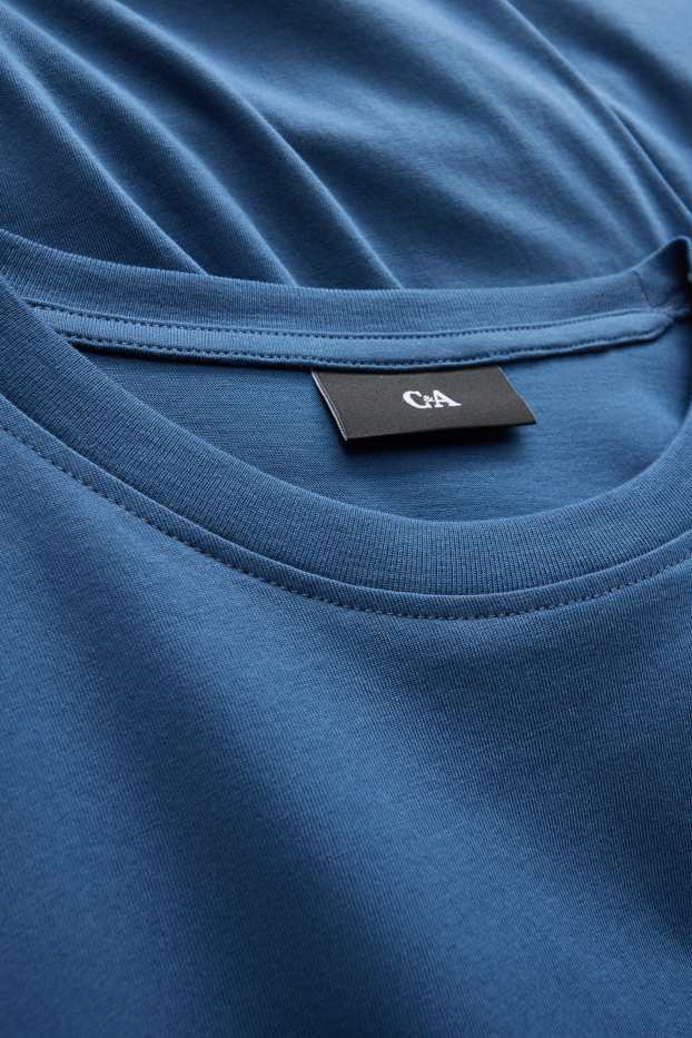 Heren - T-shirt - regular fit - blauw