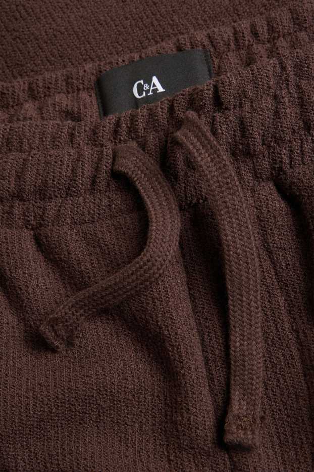 Herren - Sweatshorts - strukturiert - braun