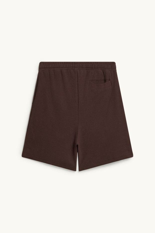 Herren - Sweatshorts - strukturiert - braun