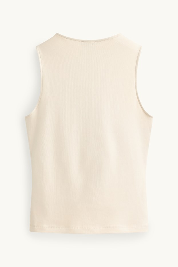 Damen - Top - cremefarben