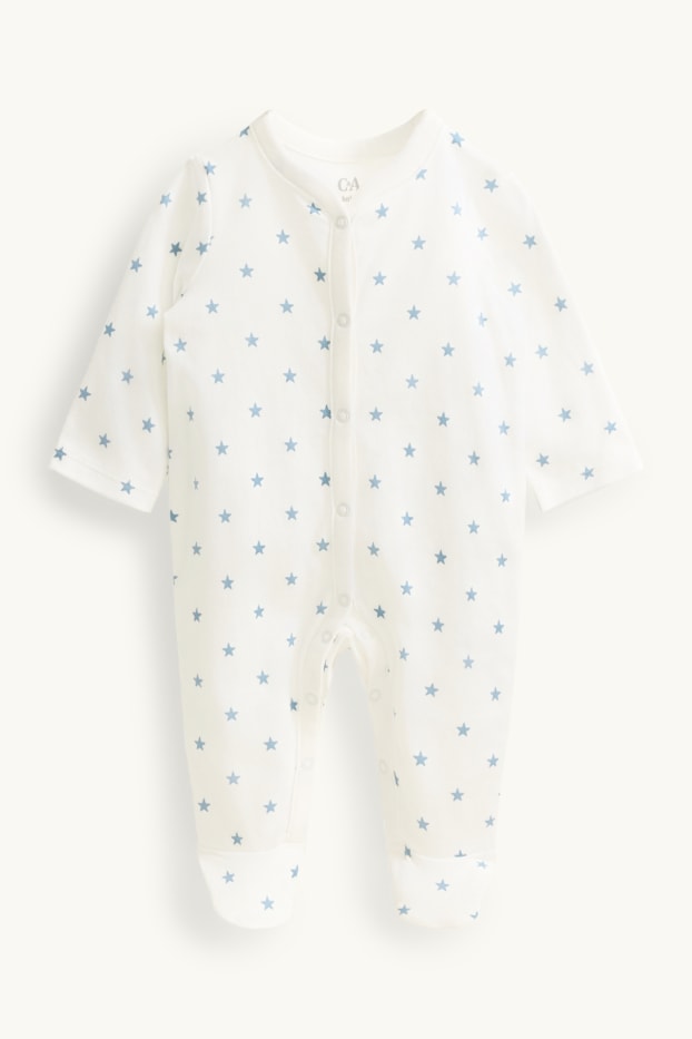 Baby: jongens - Set van 3 - sterretje - babypyjama - lichtblauw