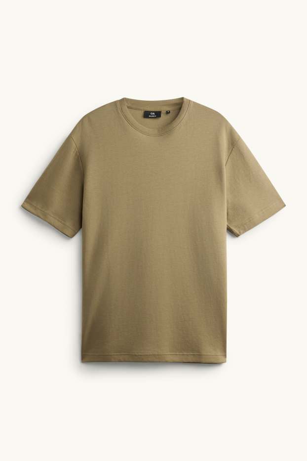 Hommes - T-shirt - relaxed fit - kaki