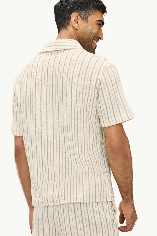 Heren - Poloshirt - crèmekleurig
