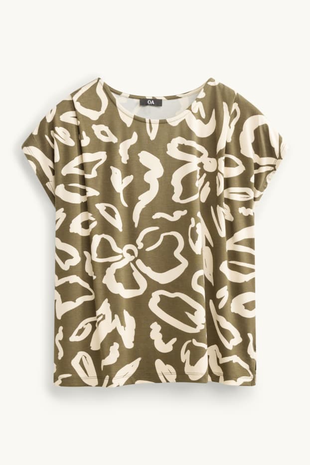 Damen - T-Shirt - Regular Fit  - khaki
