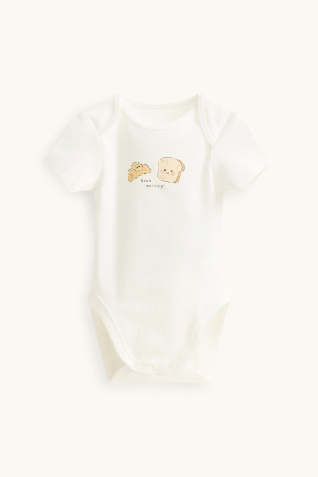 Bébés garçons - Lot de 5 - petit déjeuner - body bébé - marron / beige