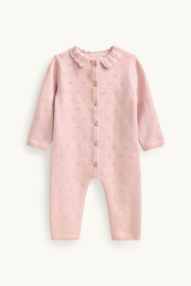 Neonate - Tutina in maglia neonati - rosa