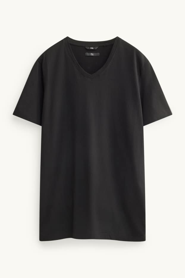 Pánské - Tričko - slim fit - Flex - černá