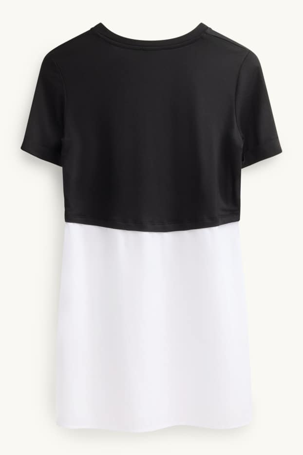 Women - Maternity T-shirt - 2-in-1 look - white / black