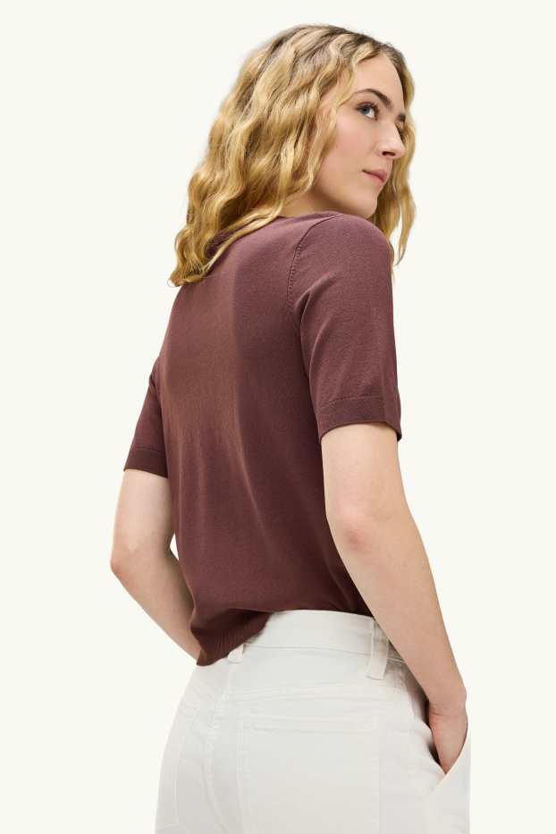 Damen - Strickjacke - braun