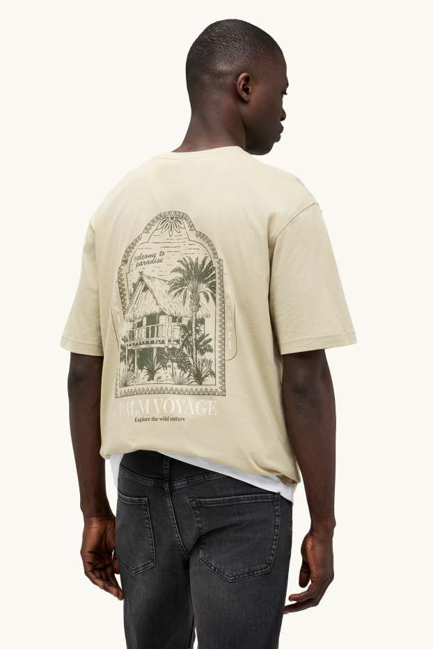 Herren - T-Shirt - Relaxed Fit - hellgrau