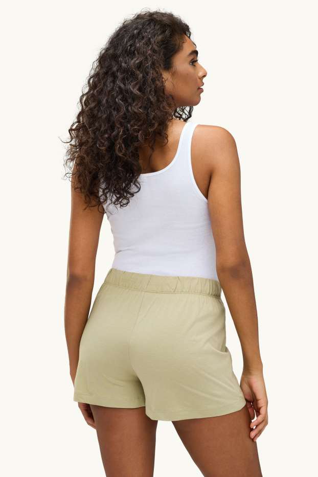 Mujer - Pack de 2 - pantalones cortos de pijama - blanco / amarillo
