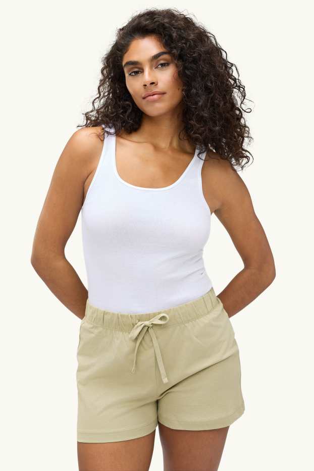 Mujer - Pack de 2 - pantalones cortos de pijama - blanco / amarillo